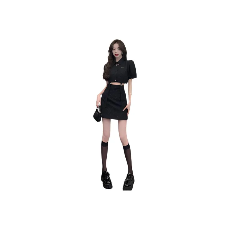 Mu Xiao Xin Two Piece Skirt Sets Women's-0