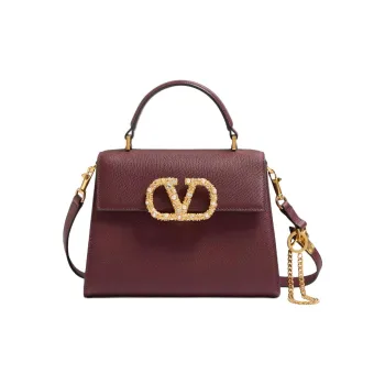 Valentino Cow Leather Handbag Trumpets Women's