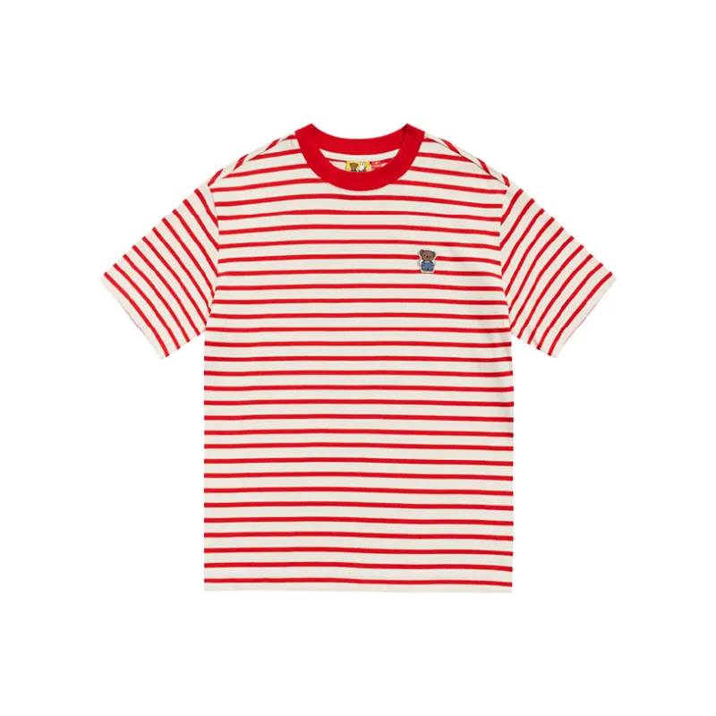 Checkitout Summer Stripes Heavyweight T Shirt Loose Fit Unisex-0
