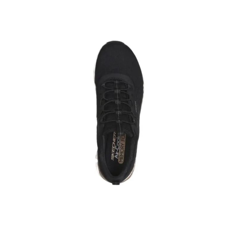 Skechers Low Top Casual Shoes Women's Black Rose Gold-4