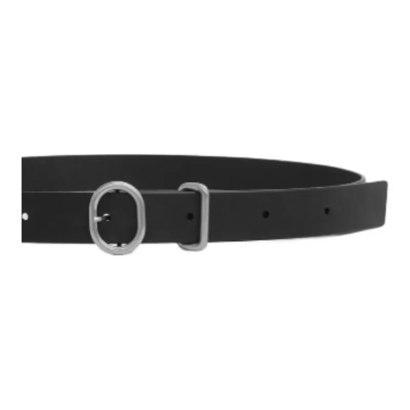 JIL SANDER Calfskin Leather Belts Unisex Black Width 2CM-2
