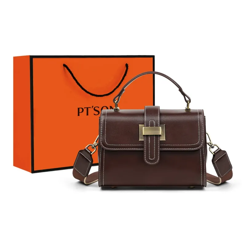 PT'SON Cow Leather Shoulder Bag, Crossbody Bag, Handbag Regular Women's Multicolor-0