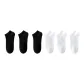 6 Pack[No-Show Socks Black 3+No-Show Socks White 3]