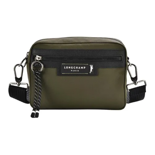 LONGCHAMP Le Pliage Energy Polyamide Camera Bag, Crossbody Bag, Shoulder Bag Trumpets Men's Army Green