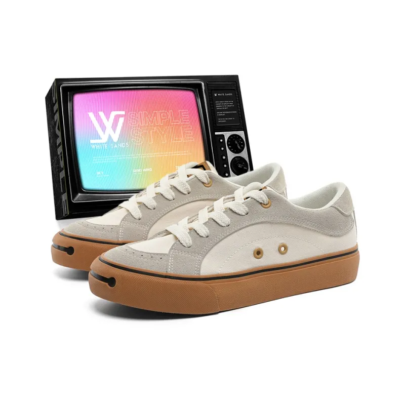 White Sands Anti Slip Wear Resistant Low Top Skateboard Shoes Men's-6