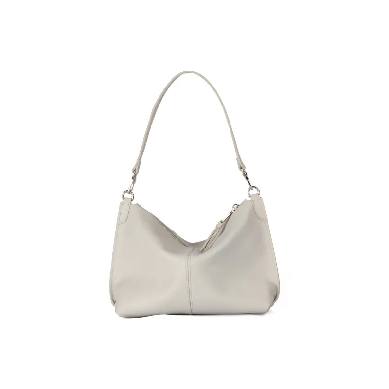 AQUASCUTUM Cow Leather Shoulder Bag Women's Light Gray-1