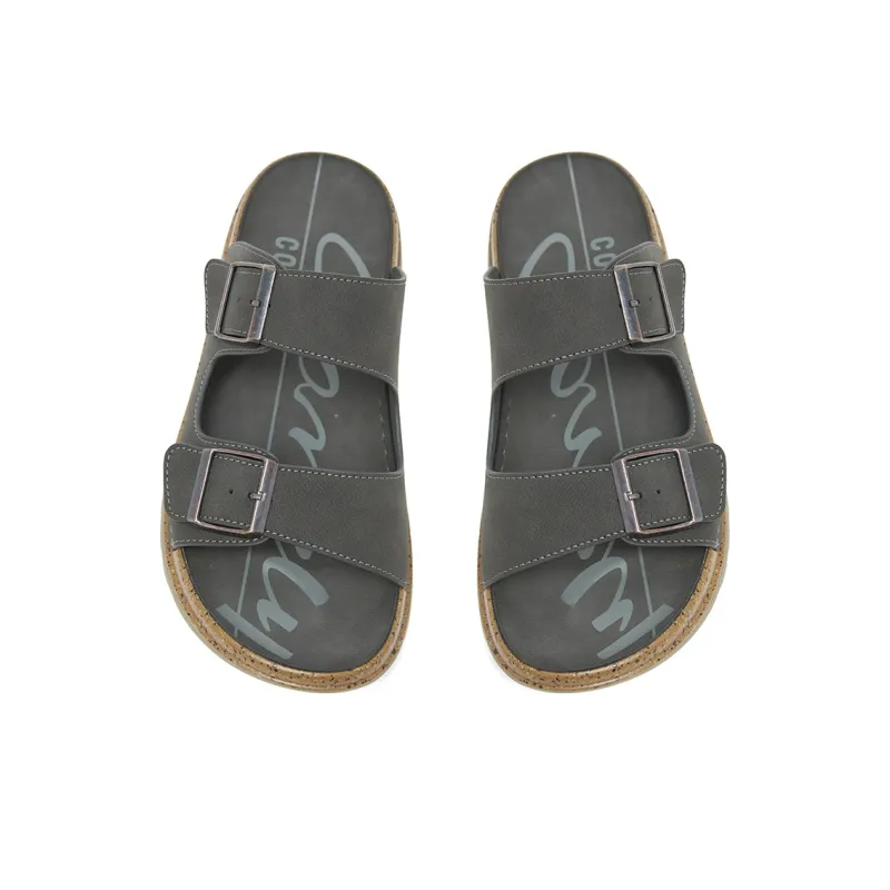COMELY Slide Slippers Men Earth Yellow/Gray-8