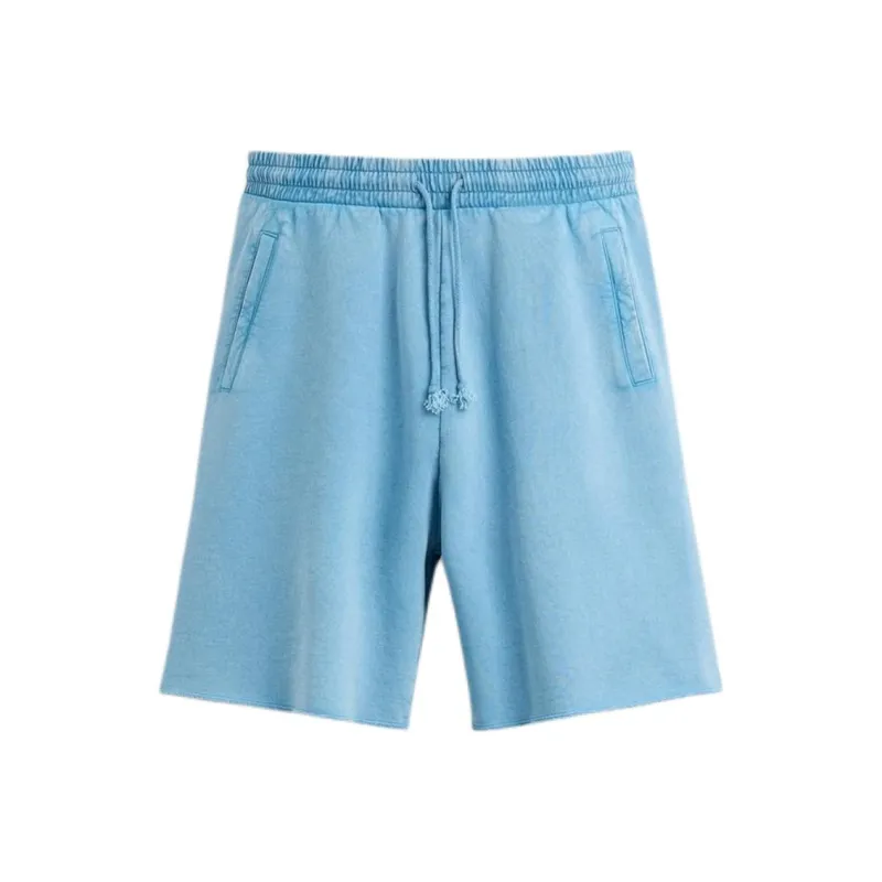 ZARA Casual Shorts Men Washed Blue-0