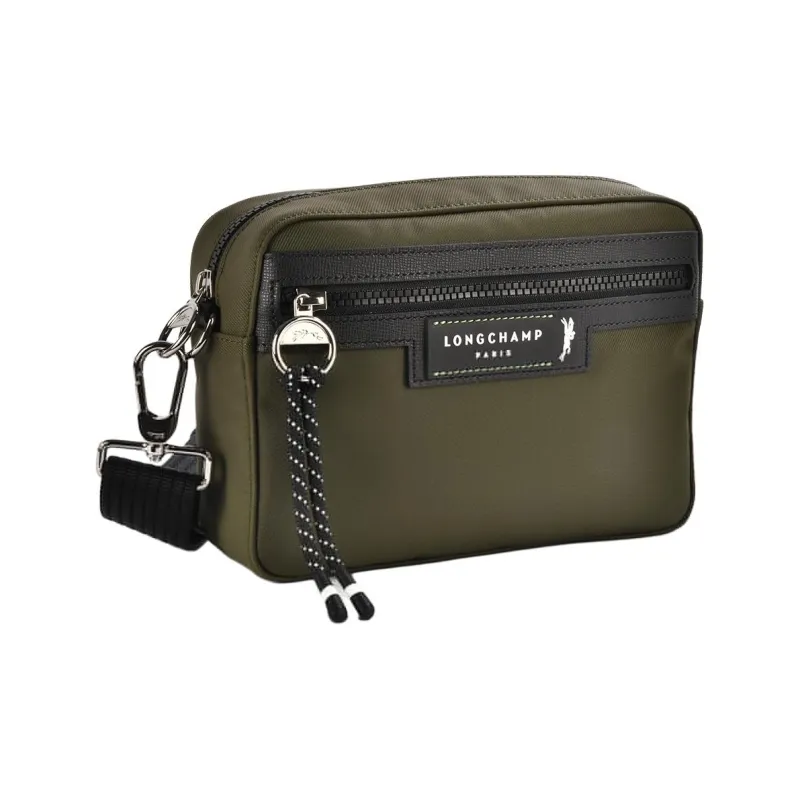 LONGCHAMP Le Pliage Energy Polyamide Camera Bag, Crossbody Bag, Shoulder Bag Trumpets Men's Army Green-1