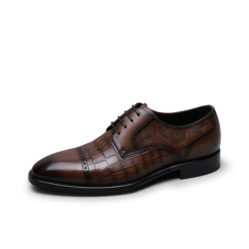 GOLDLION Dress Shoes Men's Brown-1