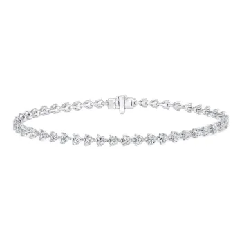 Graff 18K White Gold, Diamond Bracelets Unisex Silver