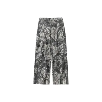 KLAMMKICKS Casual Pants Unisex Fallen Leaves Gray