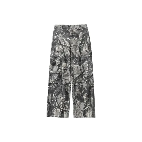 KLAMMKICKS Casual Pants Unisex Fallen Leaves Gray
