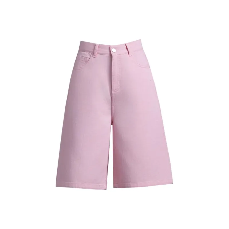 You Cow Me Pants Denim Shorts Women's-0
