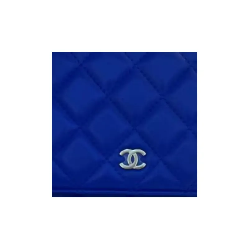 CHANEL WOC Lambskin & Metal Detail Crossbody Bag, Shoulder Bag Women's Blue-1