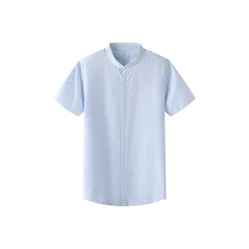 ARTSDON Shirts Men Light Blue Pattern