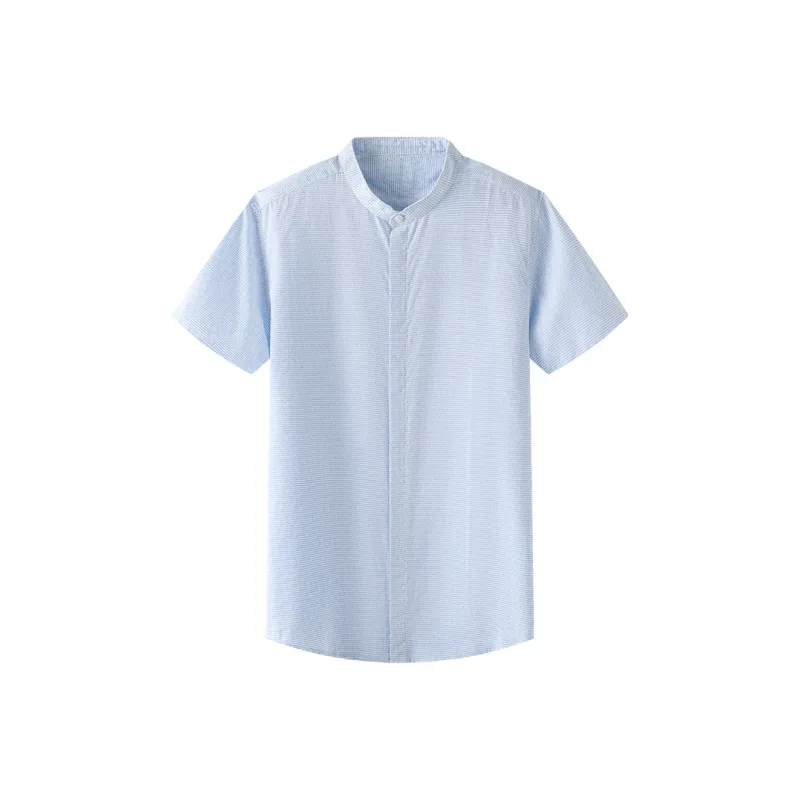 ARTSDON Shirts Men Light Blue Pattern-0