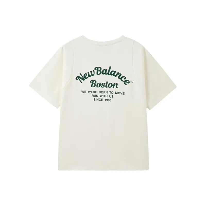 New Balance T Shirt Women's Ivory White-1