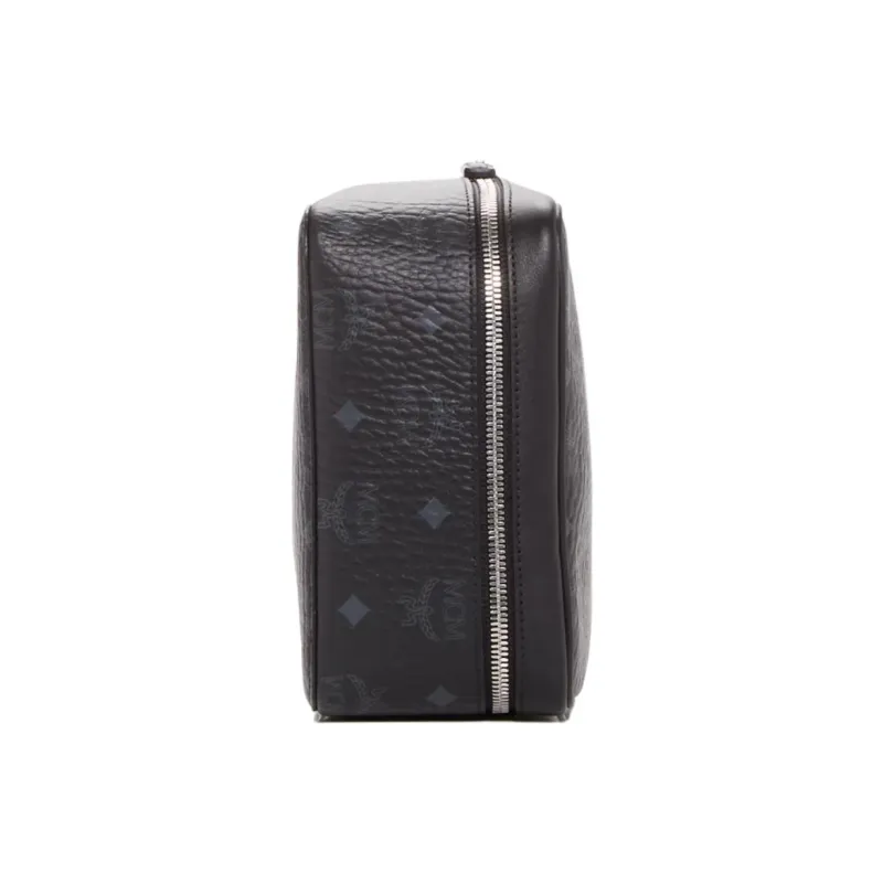 MCM Leather Travel Storage Bag Medium Size Unisex Black-1