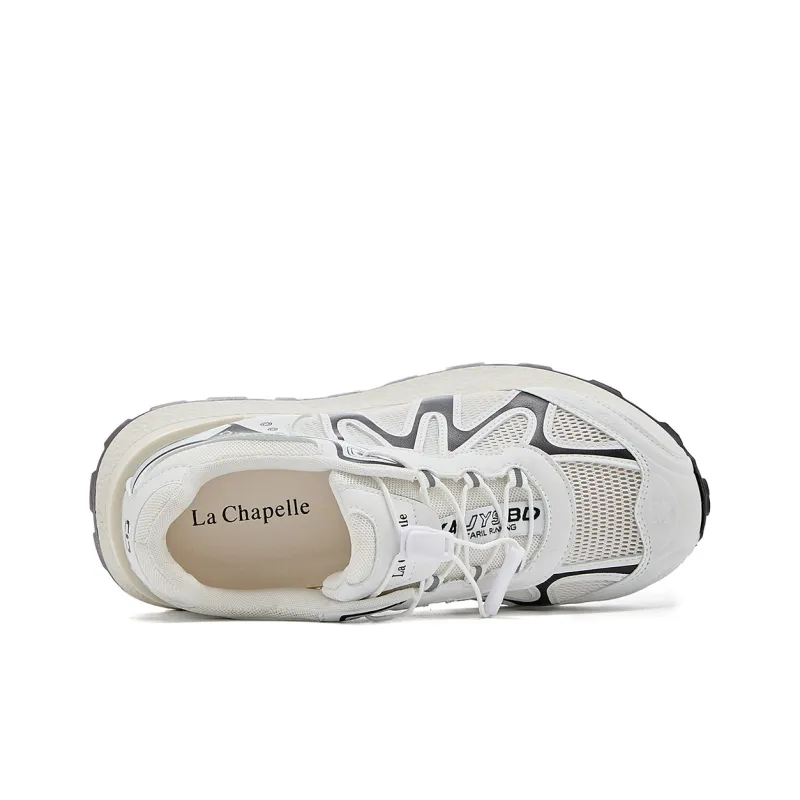 La Chapelle Low Top Chunky Sneakers Women's White-5