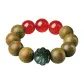 [Chinese Zodiac Snake]Green Sandalwood Beaded Bracelet