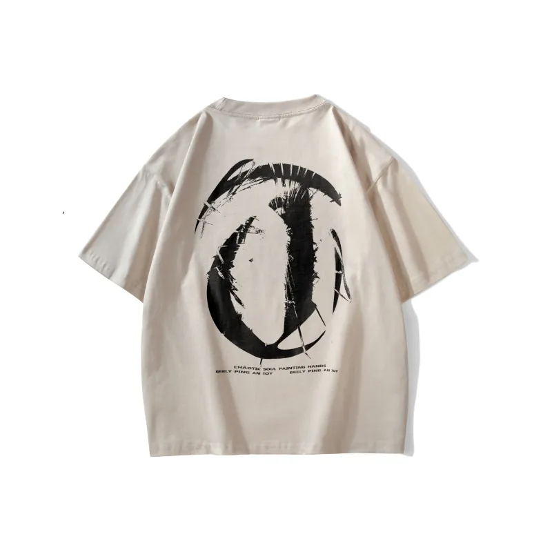 TONYKRZ T Shirts Unisex Light Beige Apricot-1