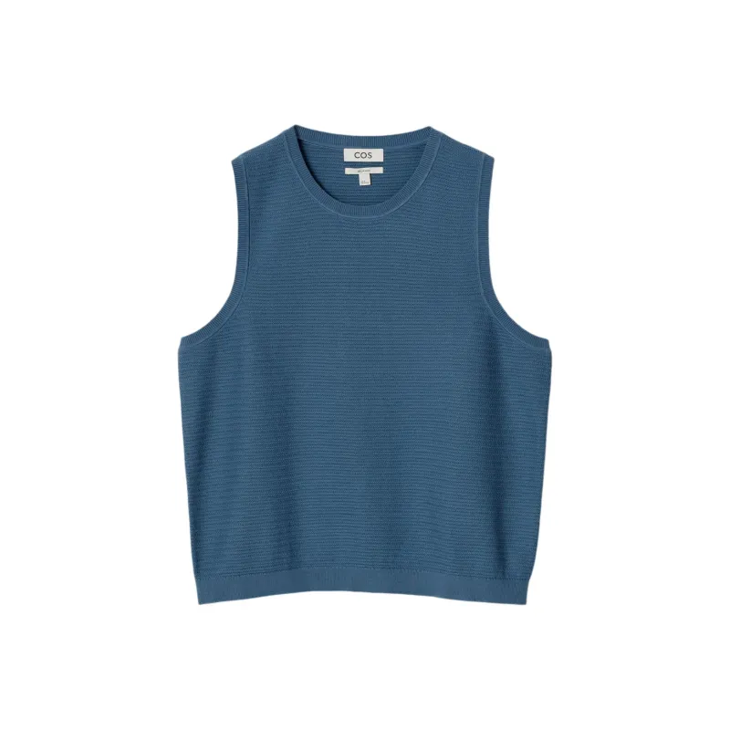 COS Tank Tops Men Blue-0