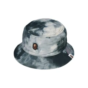 A BATHING APE Polyester, Nylon Bucket Hats Unisex Black/Blue
