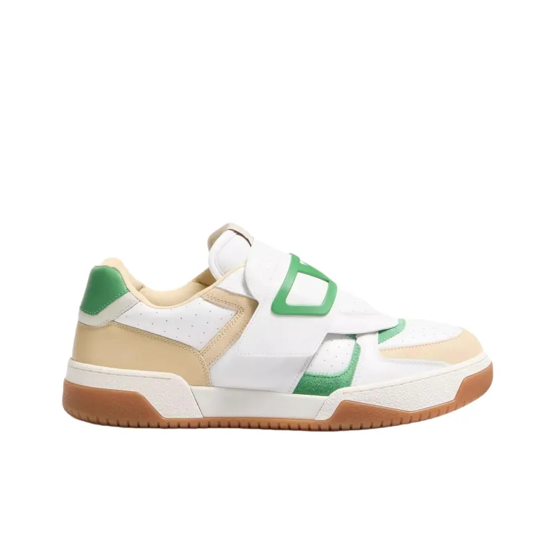 Valentino Joie De Jouer Low Top Skateboard Shoes Men's Beige-1