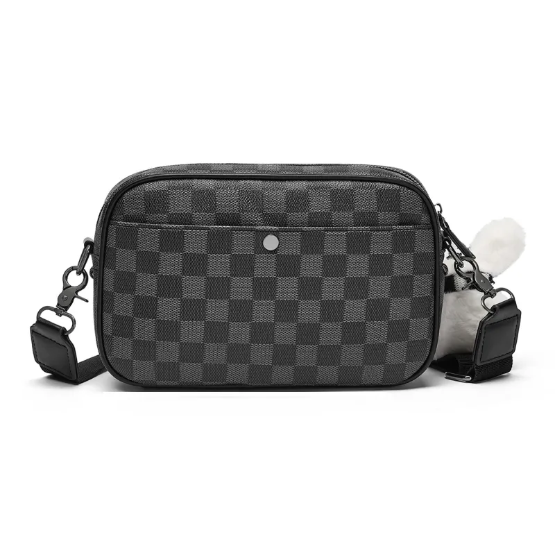 CORALDAISY Synthetic Leather Shoulder Bag, Crossbody Bag Men's Black-2