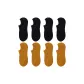 8 Pack (Black 4+Ginger Yellow 4)