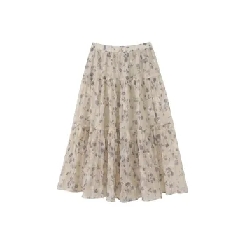 Homemade Willow Silk Casual Long Skirt Women's