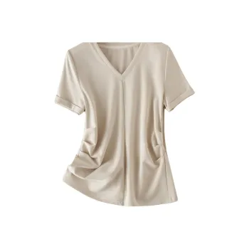 IHIMI T Shirt Women's Gray Beige