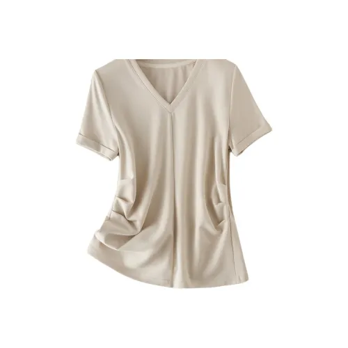 IHIMI T Shirt Women's Gray Beige