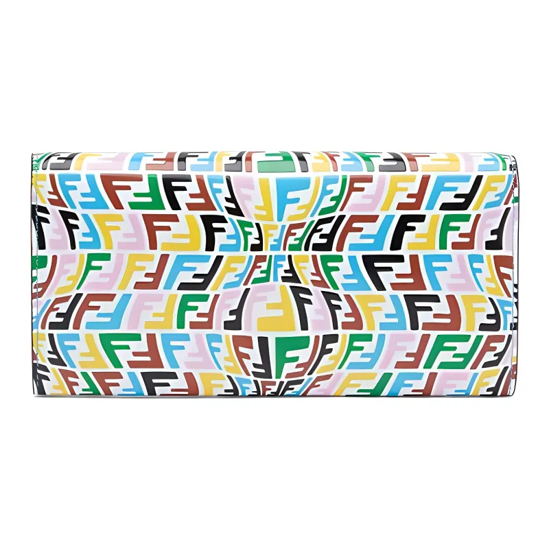 FENDI Baguette Calfskin Wallet, Baguette Bag, Shoulder Bag, Crossbody Bag Regular Women's Blue/Multicolor-1