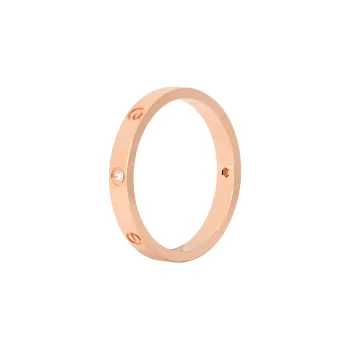 CARTIER 18K Rose Gold Diamonds Rings Women's Rose Gold