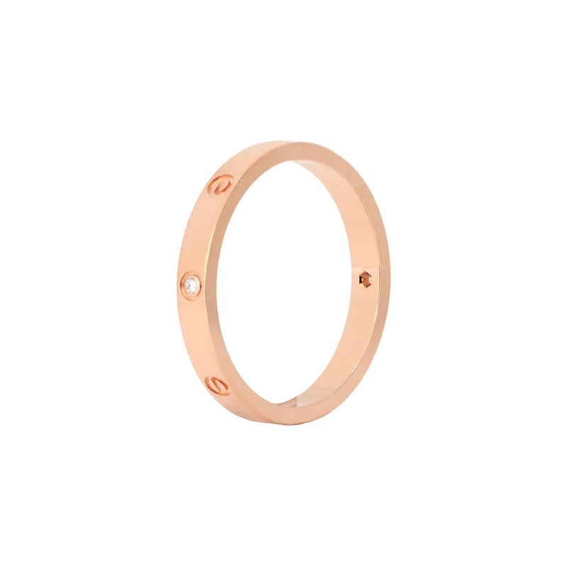 CARTIER 18K Rose Gold Diamonds Rings Women's Rose Gold-0