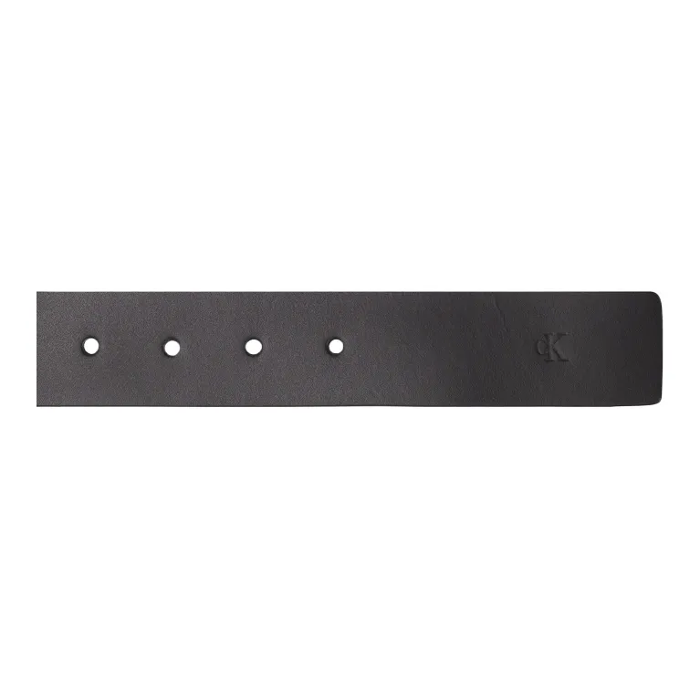 CALVIN KLEIN Split Cow Leather Belts Men's Space Black/Fine Grained Gray 3.5cm-3
