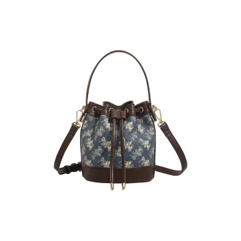 H YXIANG PVC Bucket Bag, Shoulder Bag, Crossbody Bag, Handbag Women's Blue