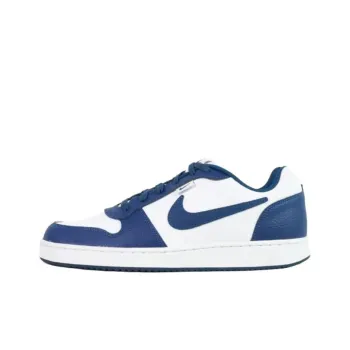 Nike EBERNON Anti Slip Wear Resistant Low Top Skateboard Shoes Men's White Blue