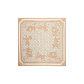COACH Silk Scarves Women's Beige Pink
