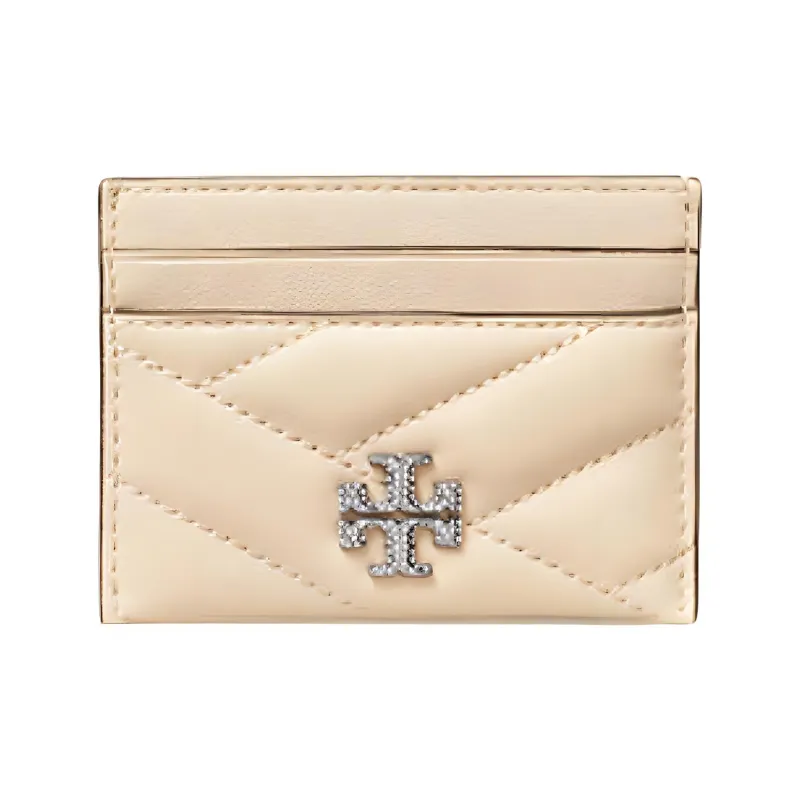 TORY BURCH Kira Herringbone Sheepskin Card Holder Small Size Women's Ivory-0