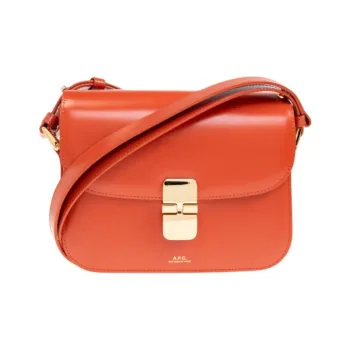 A.P.C Grace Leather Shoulder Bag Trumpets Women's Orange
