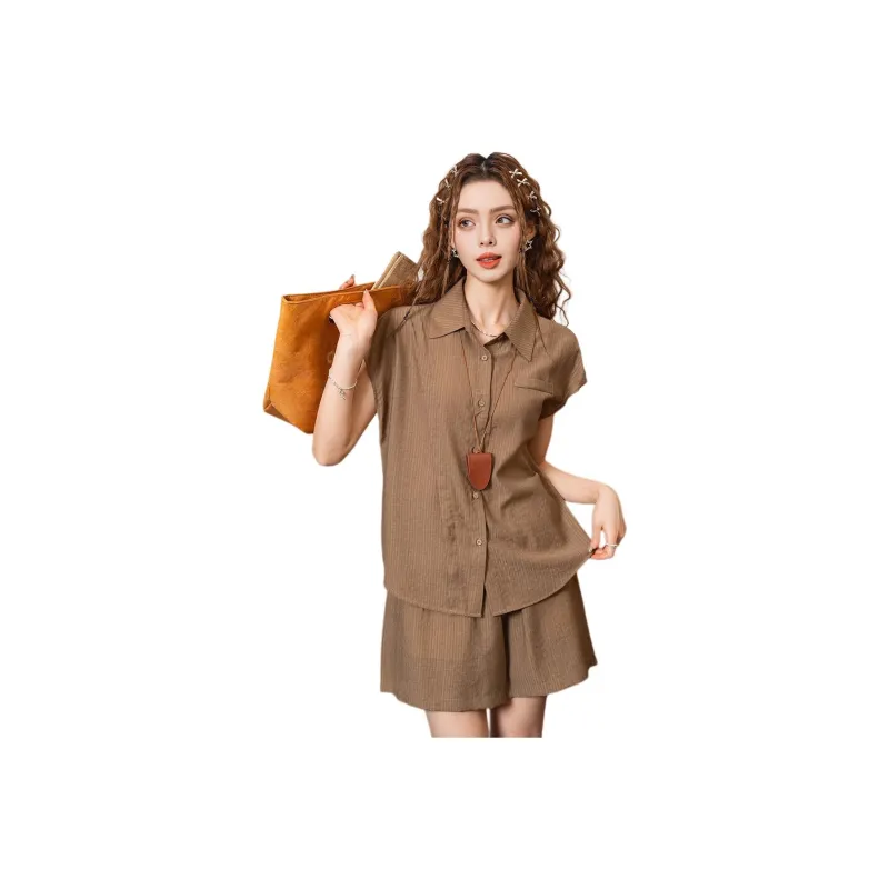 FAWENXIANGZI Summer Casual Suit Loose Fit Women's-0