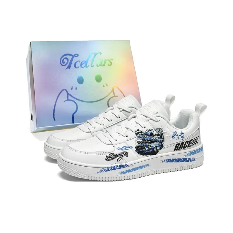 TCELLARS Skateboard Shoes Unisex Low Top White-96