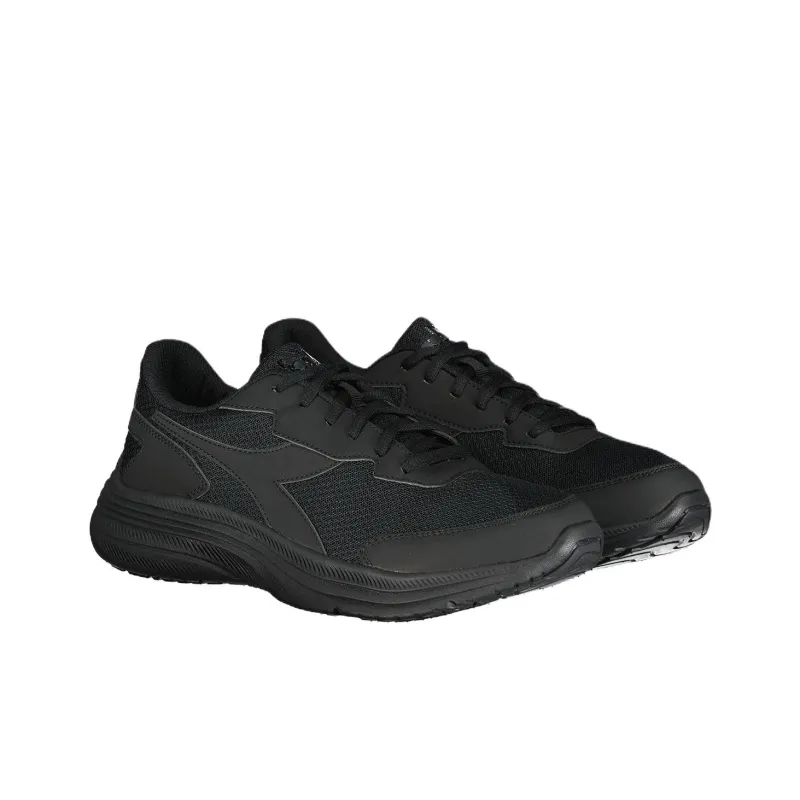 Diadora Anti Slip Wear Resistant Low Top Running Shoes Women's Black-2
