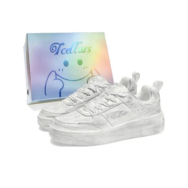TCELLARS Skateboard Shoes Unisex Low Top White-6