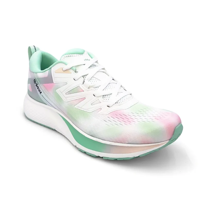 Sauz Running Shoes Unisex Low Top Blossom Pink Green/Seven Color Auspicious Clouds/Blossom Pink Blue-2