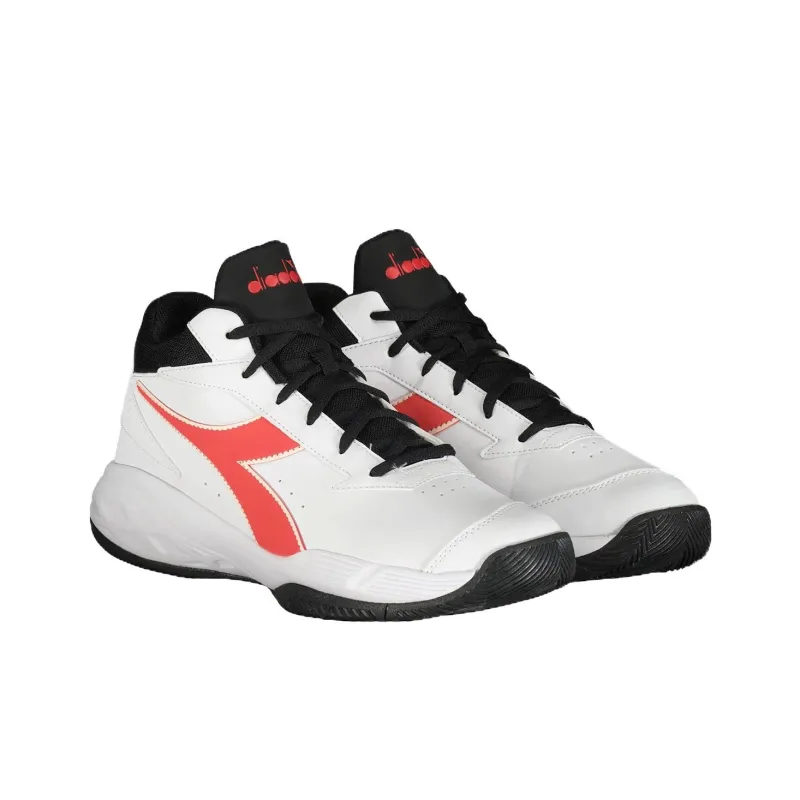 Diadora Anti Slip Wear Resistant Low Top Basketball Shoes Men's White-2