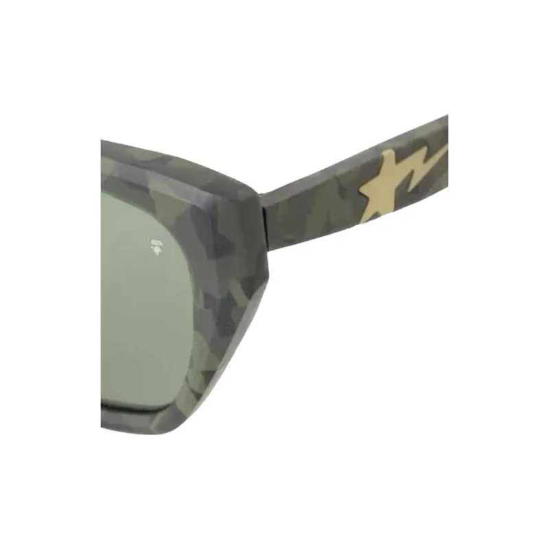 A BATHING APE Subject To Official Website Rectangular Sunglasses Men's Green-1